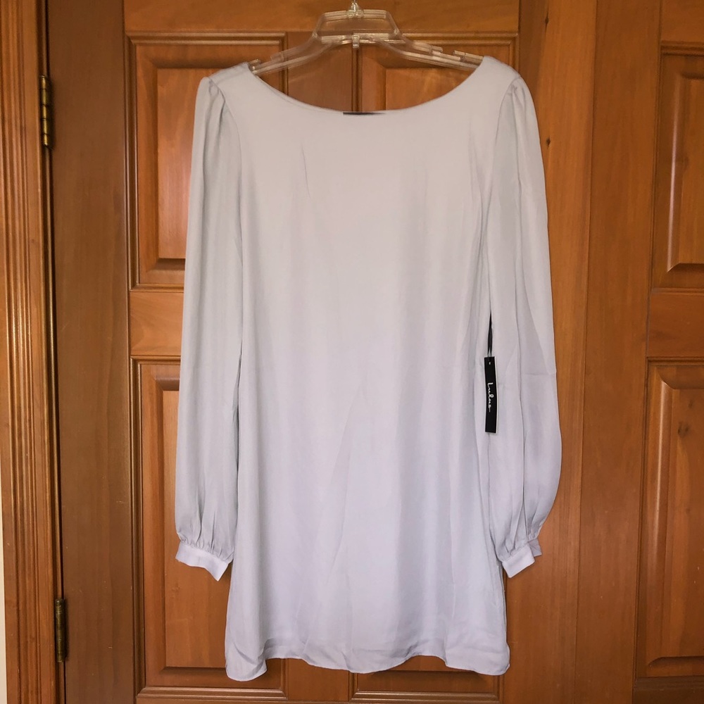 NEW Lulu’s Status update light grey shift dress - Picture 2 of 3